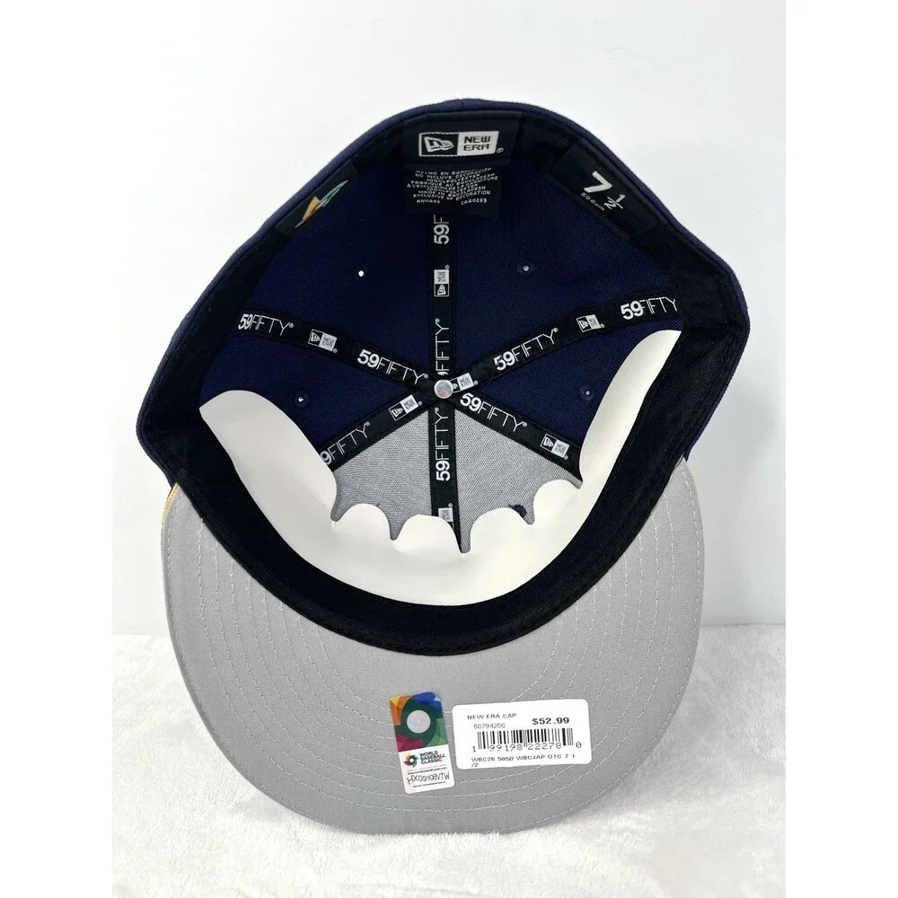 Japan WBC New Era Hat Mens 7 1/2 Navy Blue World Baseball Classic 59FIFTY New